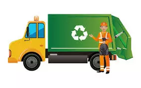 camion differenziata e operatore